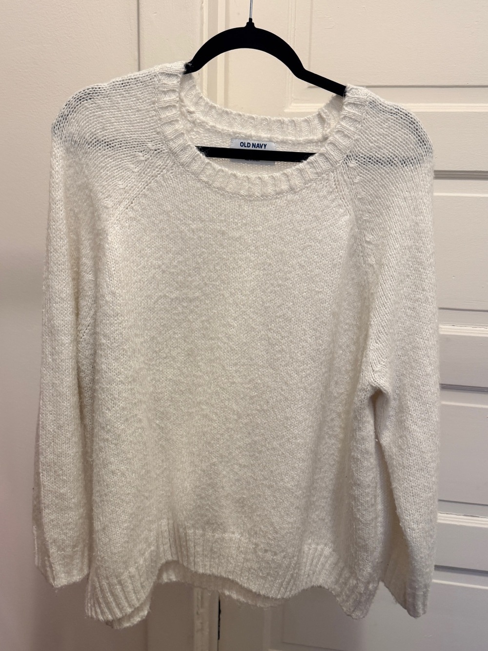 Old Navy White Cozy Knit Crewneck Sweater - Women's